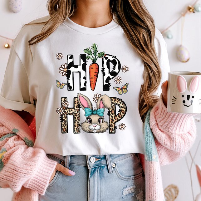 Hip Hop Leopard Bunny Easter  T-Shirt (Creator Uploaded)