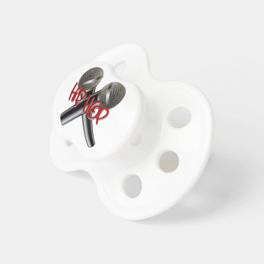 Hip Hop - mc rap dj rap turntable mic graffiti r&b Pacifier (Front Right)