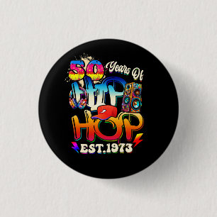 Hip Hop Music 50th Anniversary Black History Men D Button