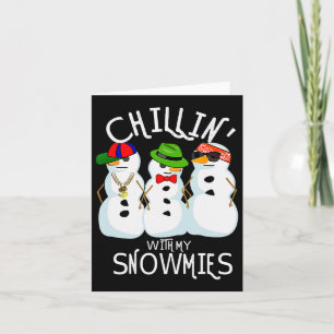 Hip-hop Music Christmas Snowman Chillin With My Sn Card