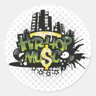 Hip-Hop Music | Cute Gifts Classic Round Sticker