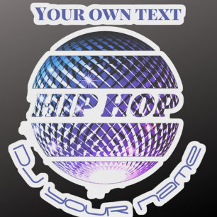 Hip hop music DJ dpromotion Custom-Cut Vinyl Stick Sticker
