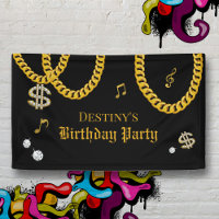 Hip Hop Music Gold Cuban Link Chain 90's Birthday