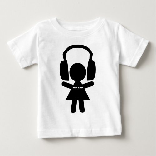 Hip Hop Music Headphones Hip_Hop Love Baby T_Shirt