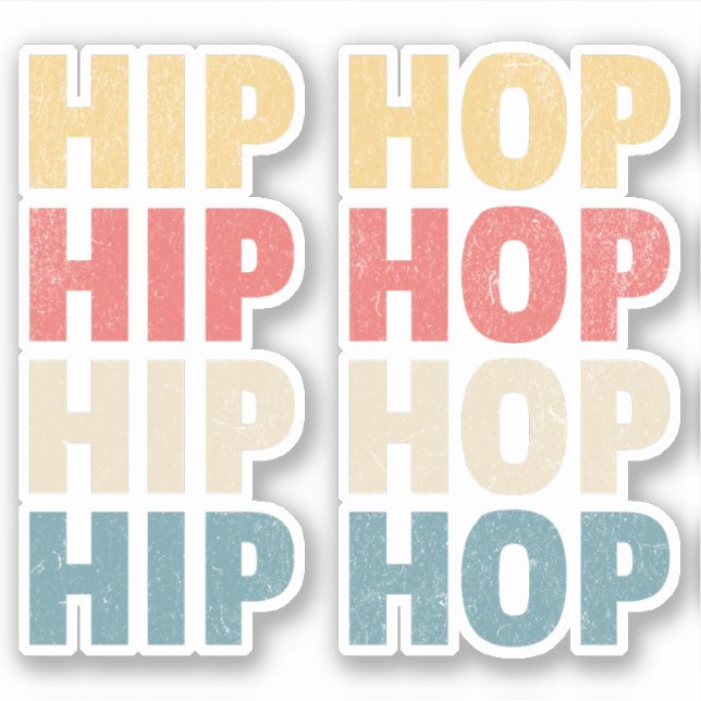 Hip Hop music Sticker (Front)