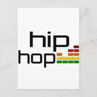 Hip Hop Music with Stereo Equalizer Postcard