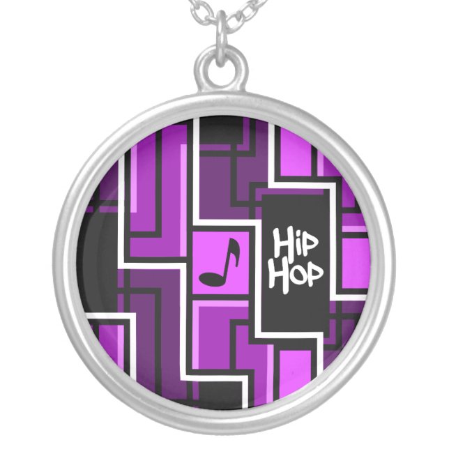 Hip Hop necklace, choose style Silver Plated Necklace (Front)