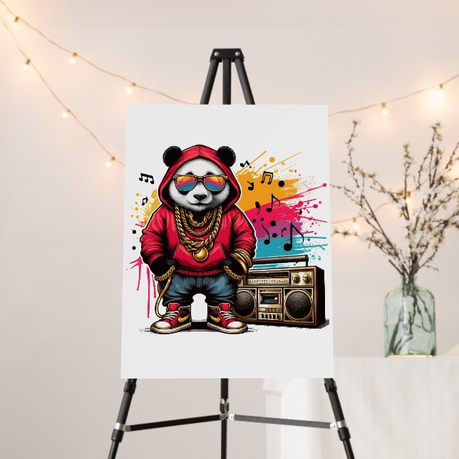 Hip Hop Panda Groove: Hip Hop  Foam Board (In Situ (Stand))