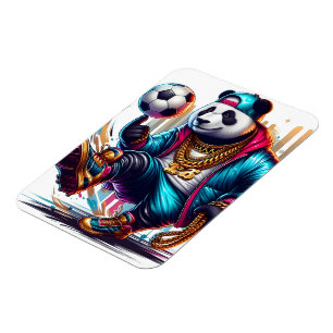 Hip Hop Panda Soccer Football Summer Sports Magnet