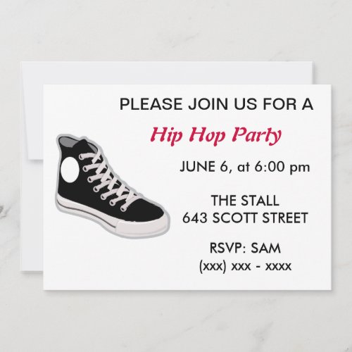 Hip Hop Party Invitation