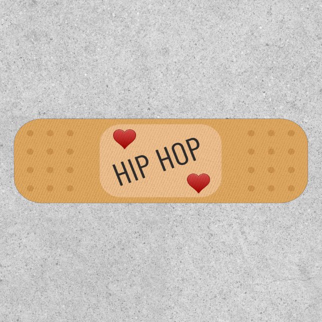 Hip hop Patch / bandaid, hip hop cures wounds (Front)