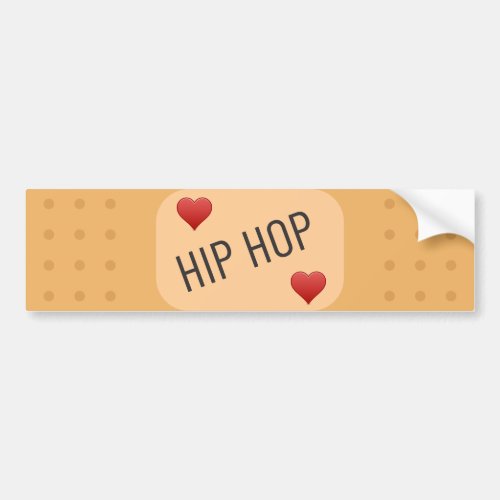 Hip hop Patch  bandaid hip hop cures wounds Bumper Sticker