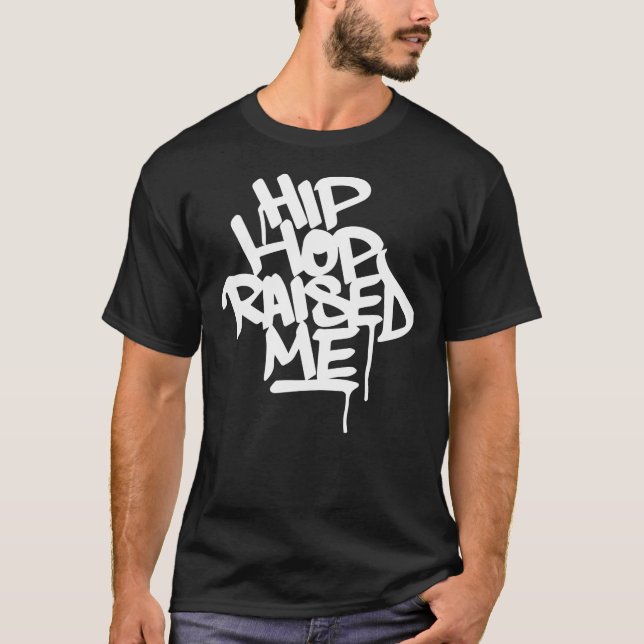 Hip Hop Raised Me White Spray Paint Essential  T-Shirt (Front)