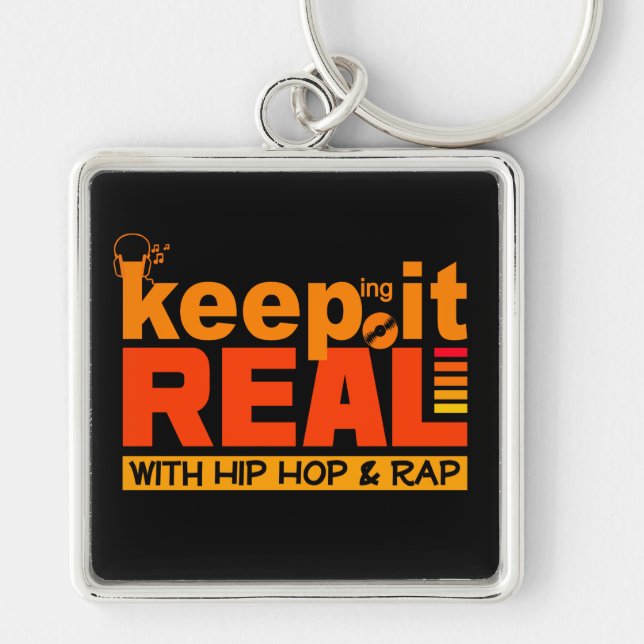 HIP HOP & RAP custom key chain (Front)