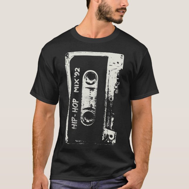 Hip Hop Rap Mixtape Cassette DJ Retro 90s  T-Shirt (Front)