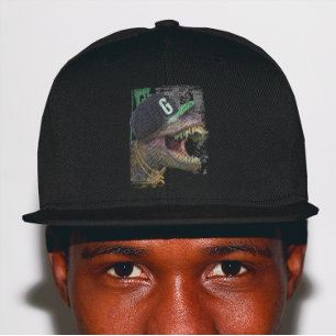 Hip Hop Rap T-Rex Dino Grill  Snap Back Hat