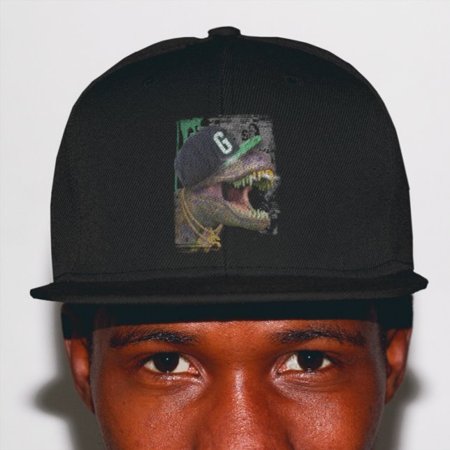 Hip Hop Rap T-Rex Dino Grill  Snap Back Hat (Creator Uploaded)