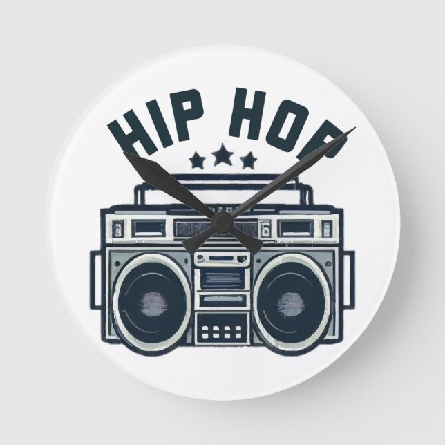 Hip hop round clock (Front)