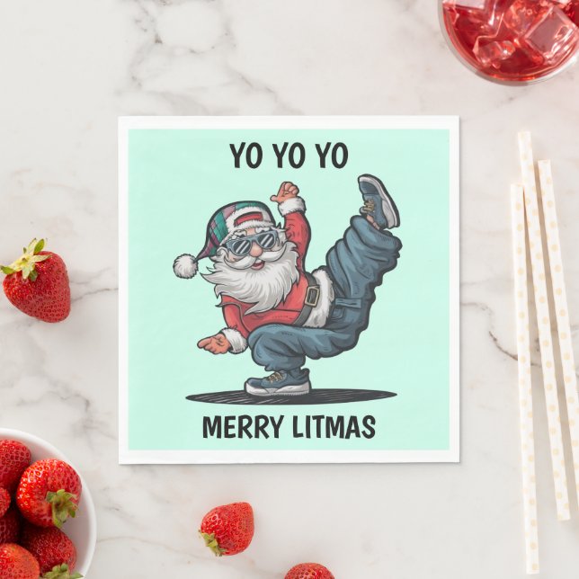 Hip Hop Santa Claus  Napkins (Insitu)