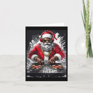 Hip Hop Santa Dj Christmas Card