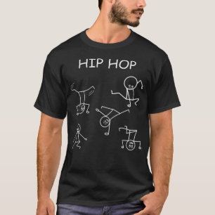 Hip Hop Silhouette Stick Figure Stick Man T-Shirt