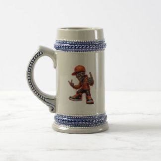Hip Hop Skeleton Graphic Tee Beer Stein