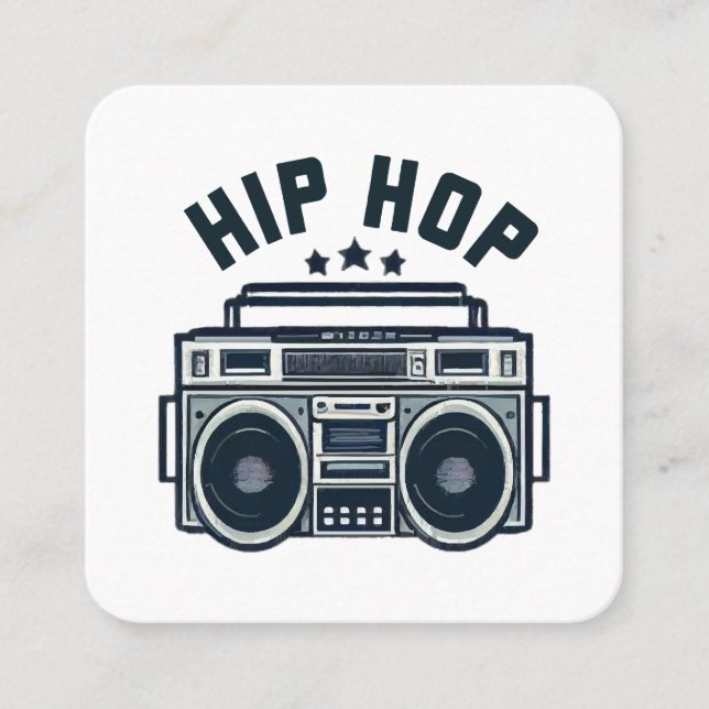 Hip hop square business card (Front)