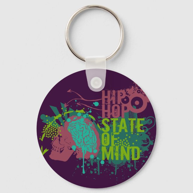Hip Hop State of Mind Keychain (Front)