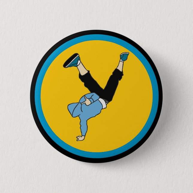 Hip Hop street style dancer Button (Front)