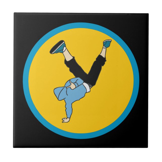 Hip Hop street style modern dancer Ceramic Tile (Front)