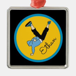 Hip Hop street style modern dancer name gift Metal Ornament