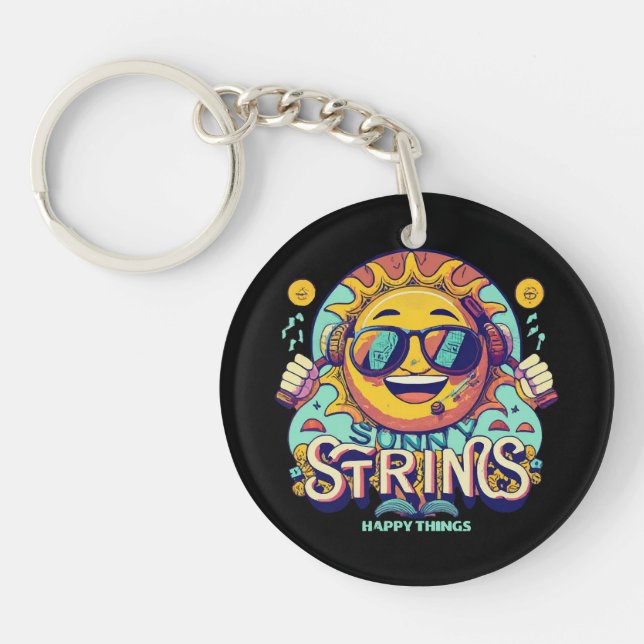 hip hop sun keychain (Front)