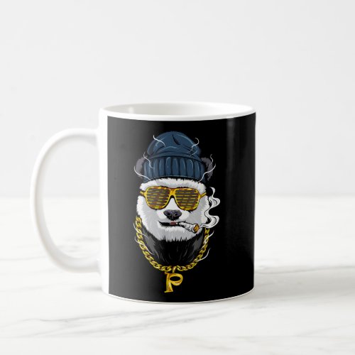 Hip Hop Sunglasses Chain Smoking Weed Gangster Pan Coffee Mug