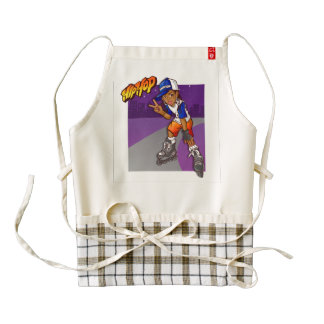 Hip Hop Teenage Skater Cartoon Zazzle HEART Apron