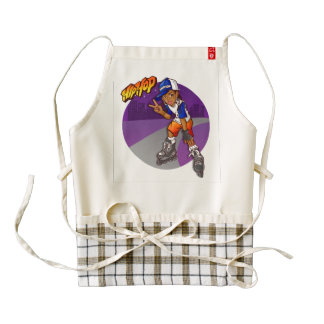 Hip Hop Teenage Skater Cartoon Zazzle HEART Apron