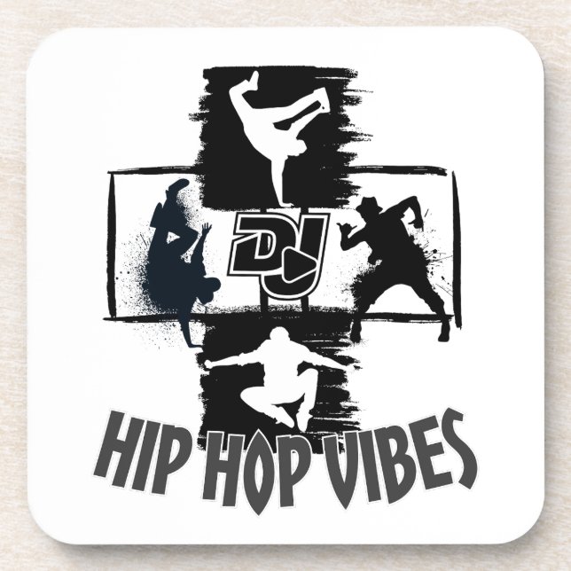 Hip Hop Vibes 2.w Beverage Coaster (Front)