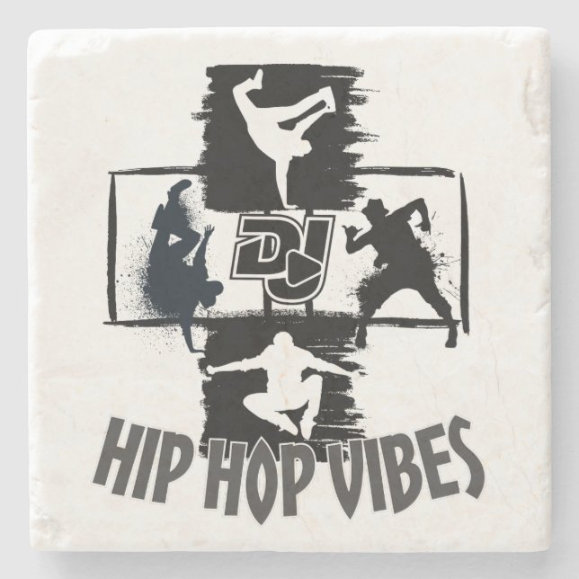 Hip Hop Vibes 2.w Stone Coaster (Front)