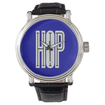Hip Hop Watch (blue) by ImGEEE at Zazzle