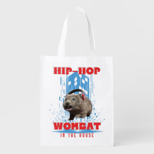 Hip Hop Wombat Funny Music Animal Grocery Bag