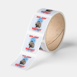 Hip Hop Wombat Funny Music Animal Square Sticker