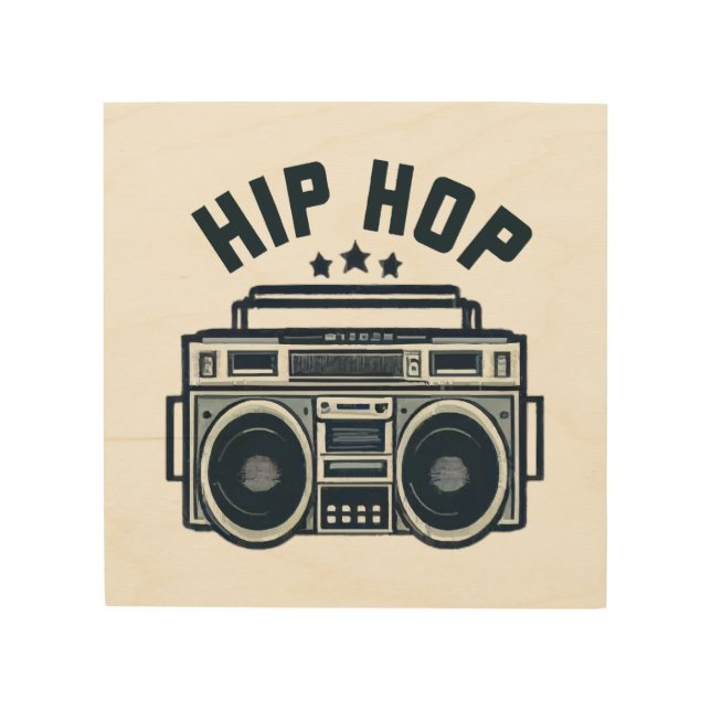 Hip hop wood wall art (Front)