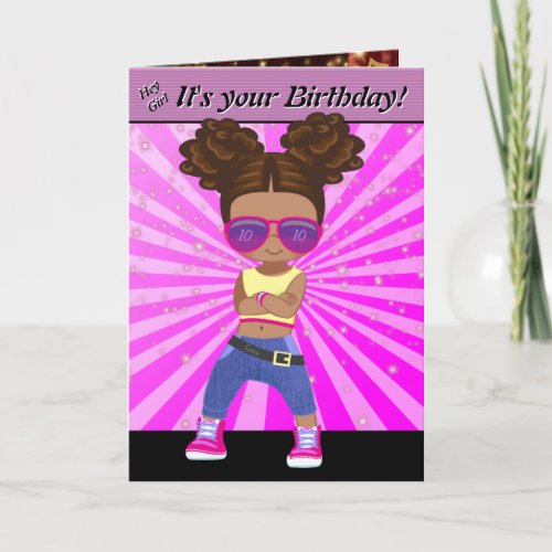 Hip Hop Word Unscramble Crossword Girls Birthday Card