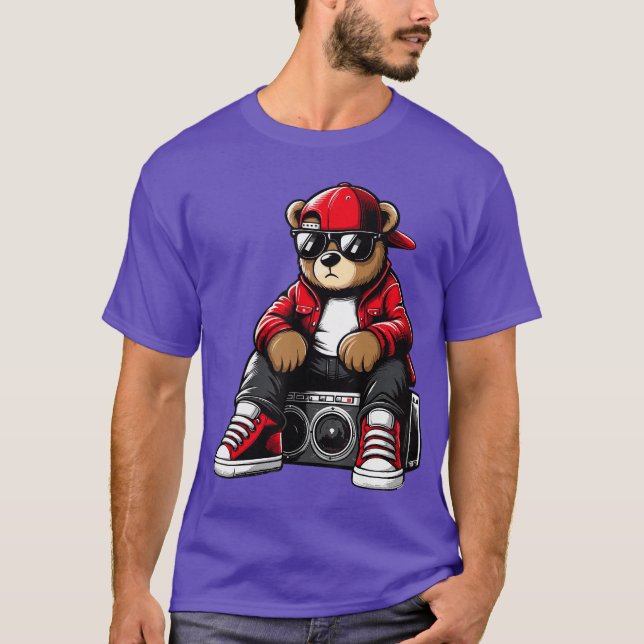 Hip Hopeddy Bear Rap Music friend family T-Shirt (Front)