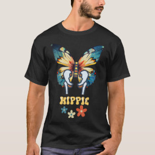 Hip Joint Replacement Hippie Butterfly Retro 60s 7 T-Shirt