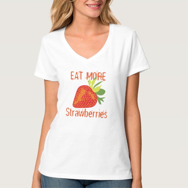 Hip Juicy Womens Girls Strawberry T-shirt Design (Front)