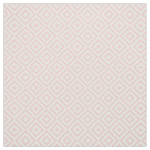 Hip Light Pink Ikat Diamond Squares Mosaic Pattern Fabric