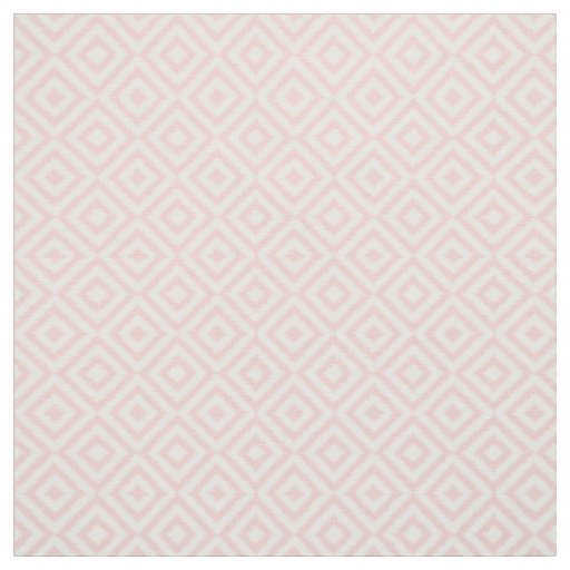 Hip Light Pink Ikat Diamond Squares Mosaic Pattern Fabric