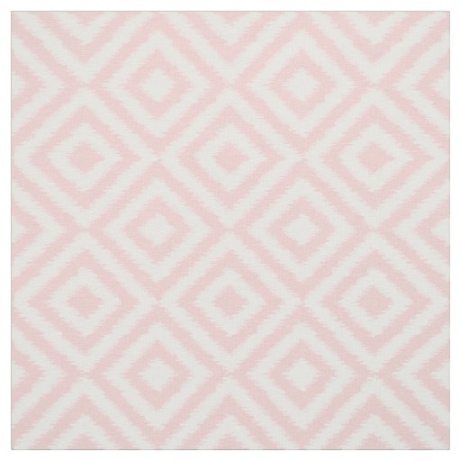 Hip Light Pink Ikat Diamond Squares Mosaic Pattern Fabric