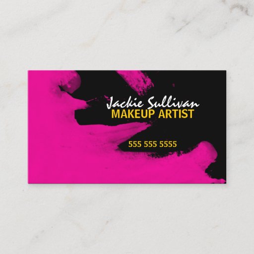 Customizable Hip Makeup Artist Business Cards