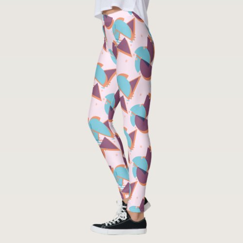 Hip Modern Abstract Geometric 50s Art Pattern Leggings